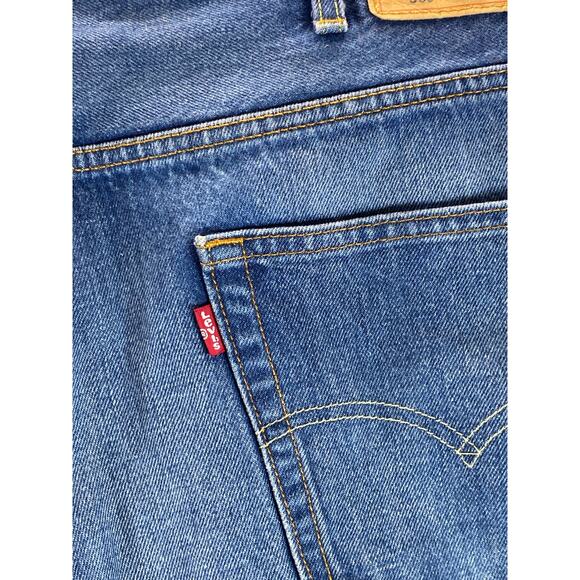 LEVI'S Men's Medium Blue 569 Loose-Fit Faded Five-Pocket Denim Jean Shorts SZ 40 - Picture 4 of 11